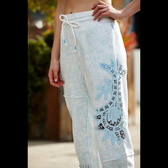 Free People Movement Sun and Done Joggers Blue - Picture 4 of 4
